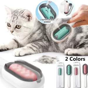 Cat Brush Pet Grooming Comb With Water Tank Double Sided Hair Removal Brush For Cats Dogs Remove Floating Hair Cat Accessories
